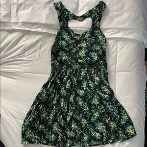 Flowy and flowery black dress